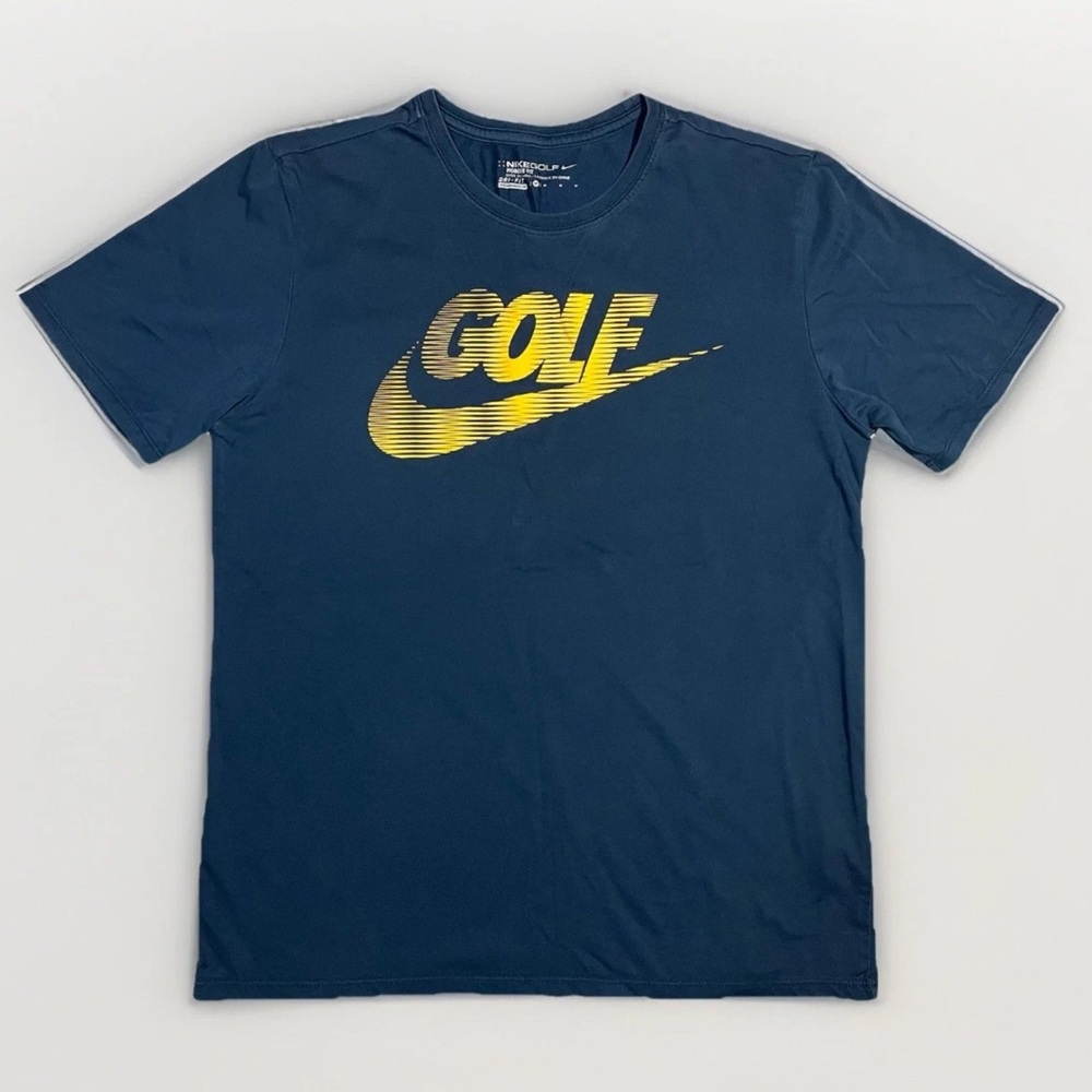 Nike Golf Dri-Fit Short Sleeve T-Shirt Size Medium Modern Fit | Blue